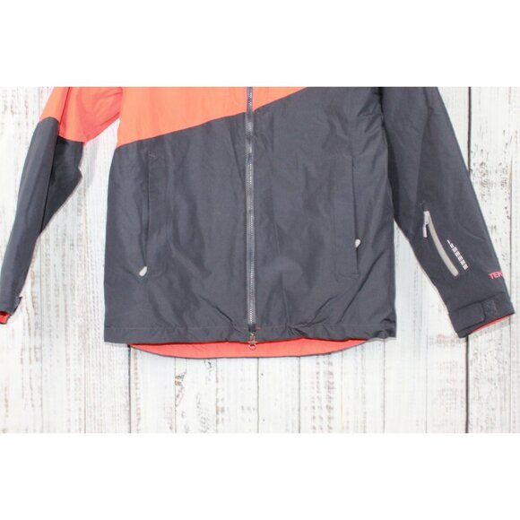 LL Bean Wildcat Waterproof Insulated Ski Jacket Orange Navy Size Medium - Picture 3 of 12